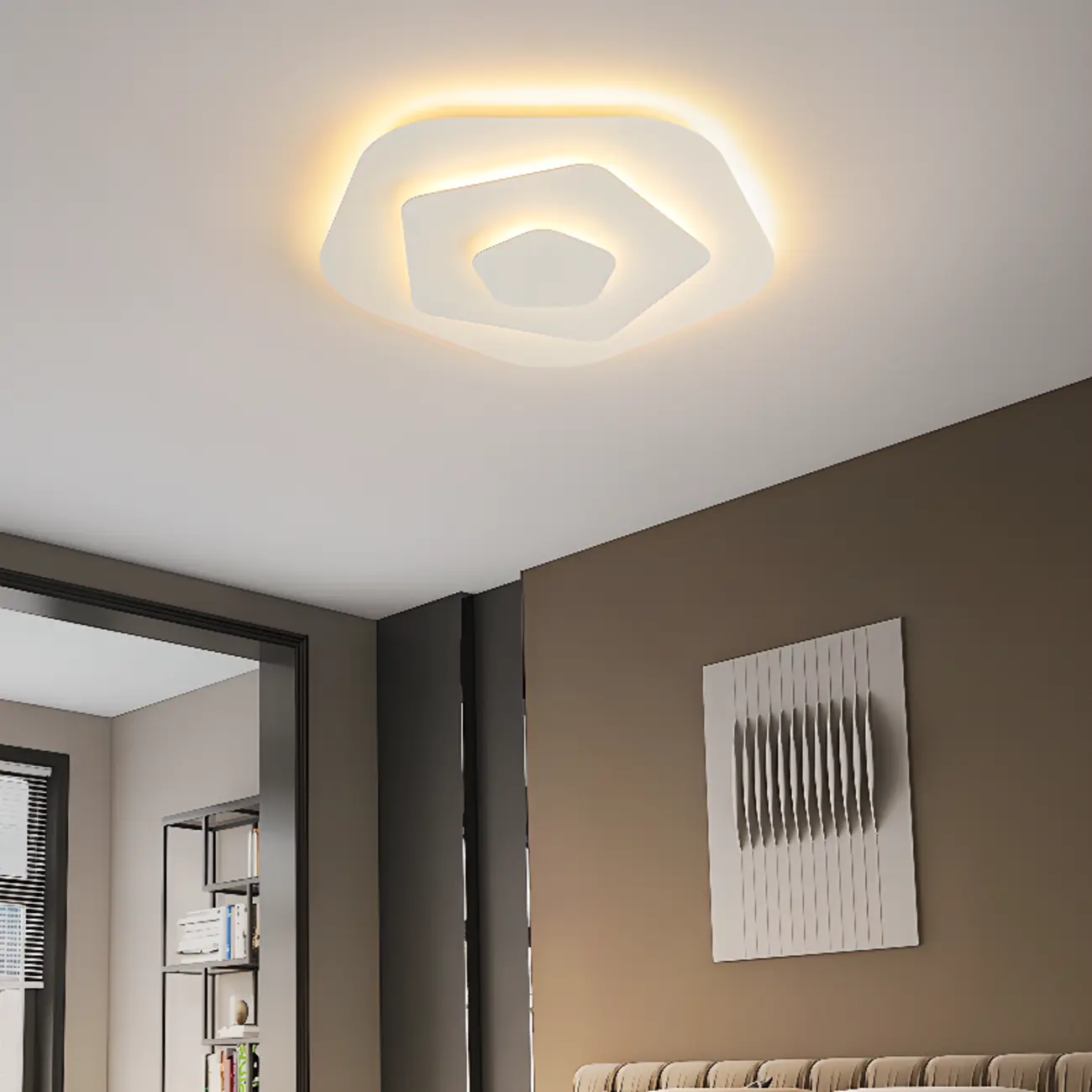 Modern Floral Flush Mount Ceiling Light for Living Room Image - 1 | homeyfad