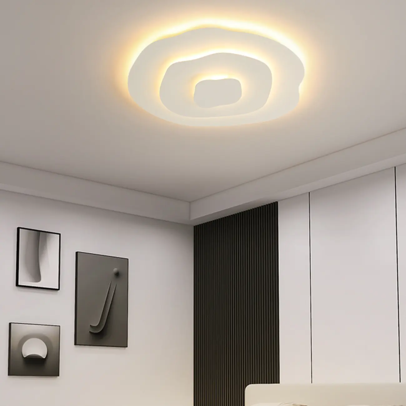 Modern Floral Flush Mount Ceiling Light for Living Room Image - 6 | homeyfad