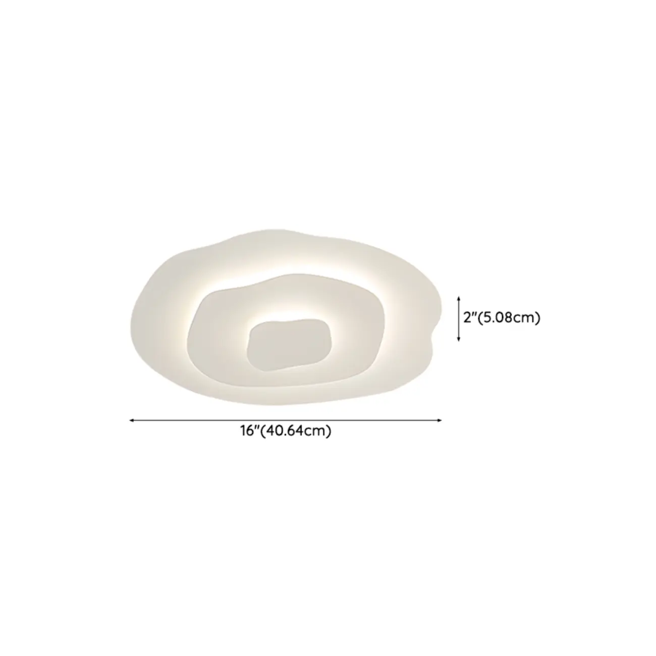 Modern Floral Flush Mount Ceiling Light for Living Room #size