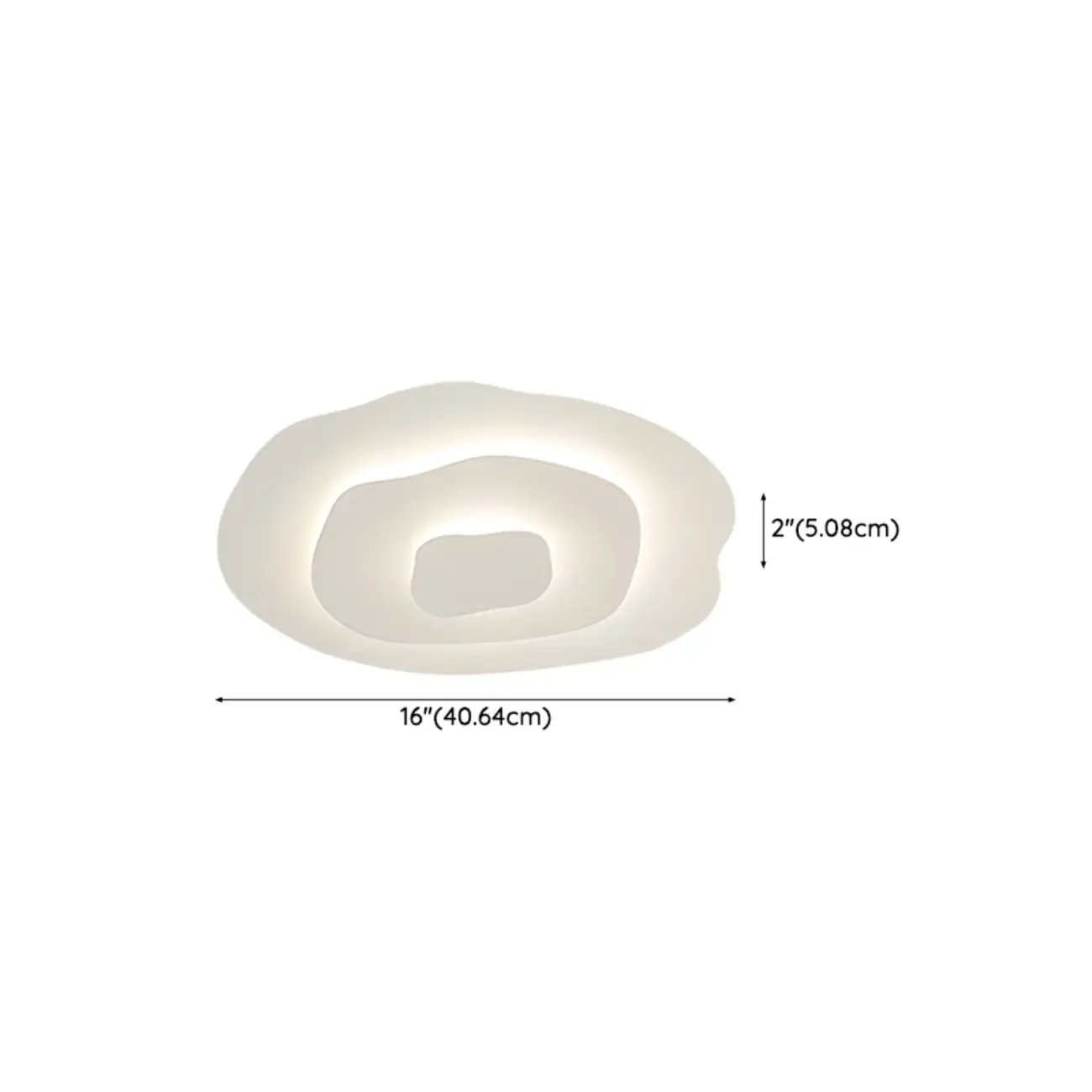 Modern Floral Flush Mount Ceiling Light for Living Room #size