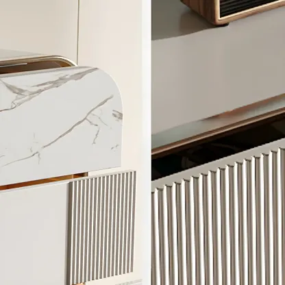 Modern White Wooden Dresser & Chests with Drawers Image - 5