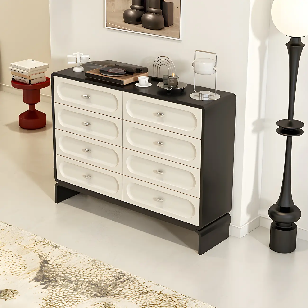 Modern White Wood Bachelor Chest with 6-Soft Close Drawers Image - 2 | homeyfad