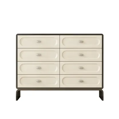 Modern White Wood Bachelor Chest with 6-Soft Close Drawers Image - 6