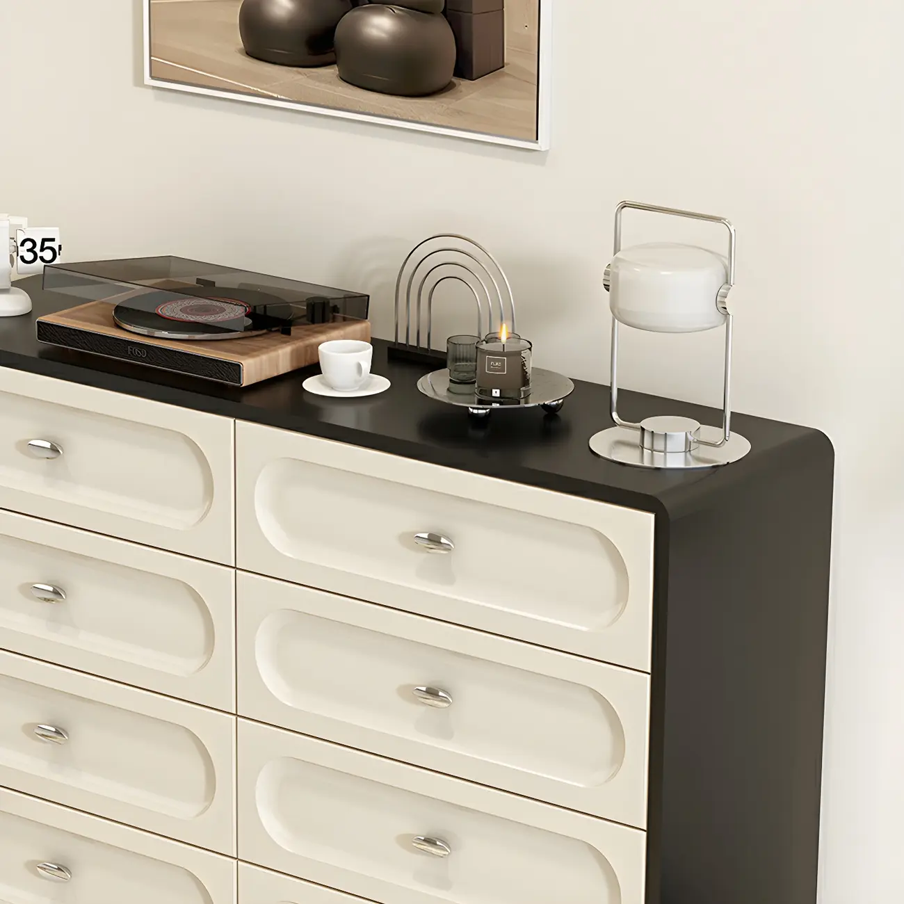 Modern White Wood Bachelor Chest with 6-Soft Close Drawers Image - 7 | homeyfad