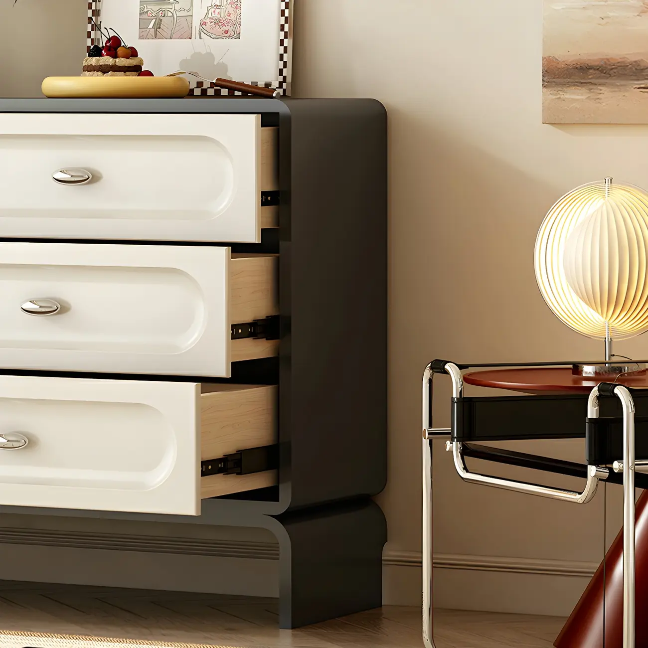 Modern White Wood Bachelor Chest with 6-Soft Close Drawers Image - 9 | homeyfad