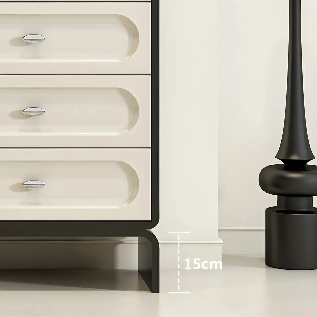 Modern White Wood Bachelor Chest with 6-Soft Close Drawers Image - 10