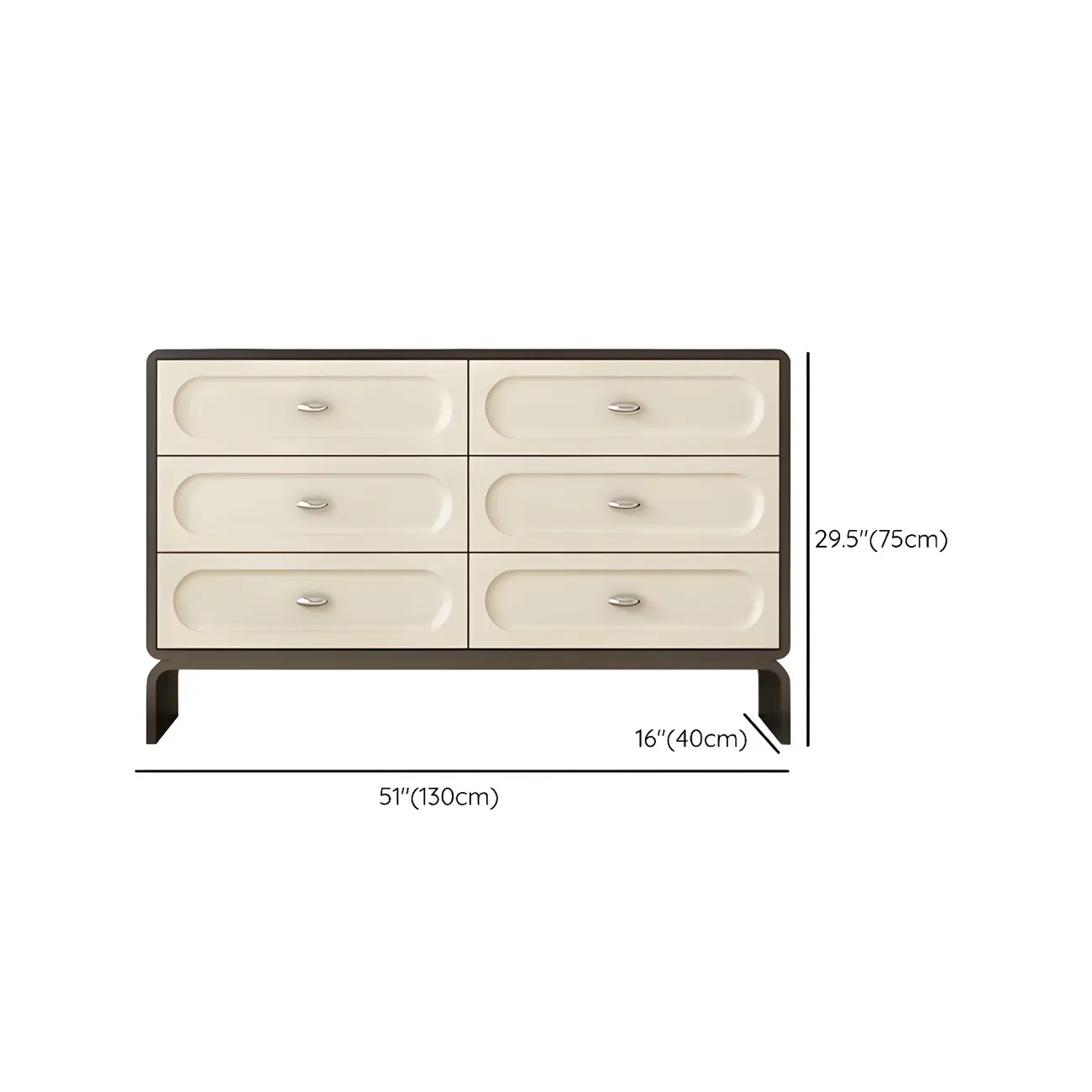 Modern White Wood Bachelor Chest with 6-Soft Close Drawers Image - 14 | homeyfad