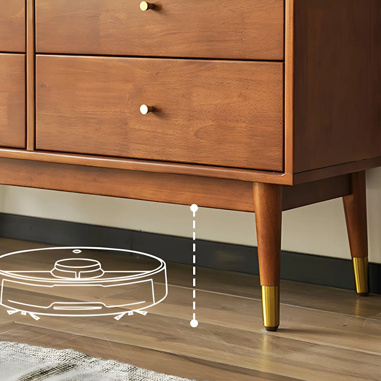 Stylish Wooden Dressers with Gold Accents and Drawers for Home Image - 8 | homeyfad