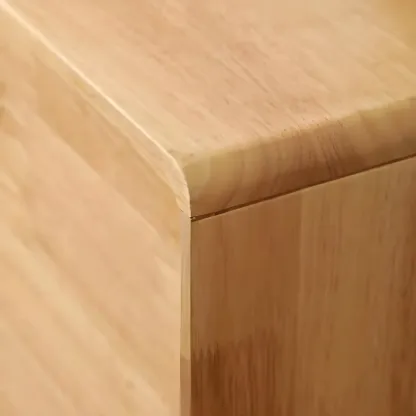 Retro Natural Wood Combo Dresser with Cabinets and Shelves Image - 9