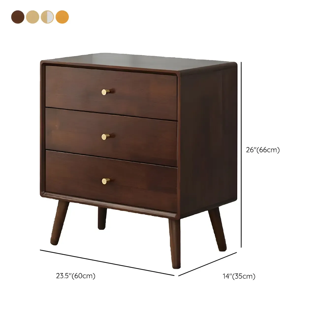 Retro Natural Wood Combo Dresser with Cabinets and Shelves #size