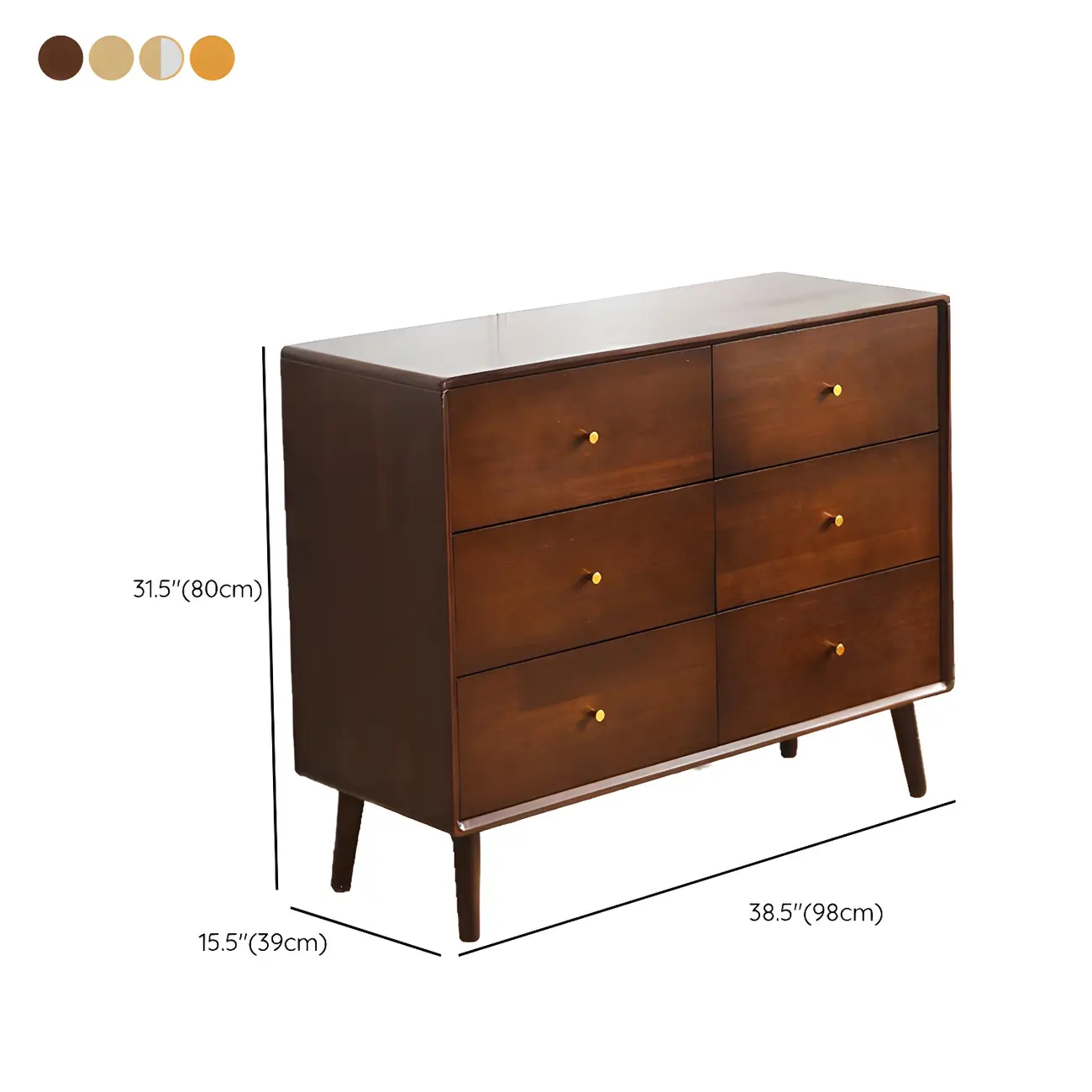 Retro Natural Wood Combo Dresser with Cabinets and Shelves Image - 32 | homeyfad