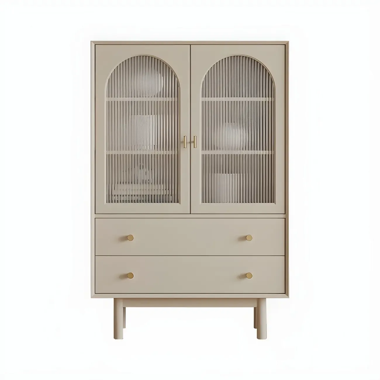 Elegant Wooden Combo Dresser with Shelves and 4-Drawers Image - 3