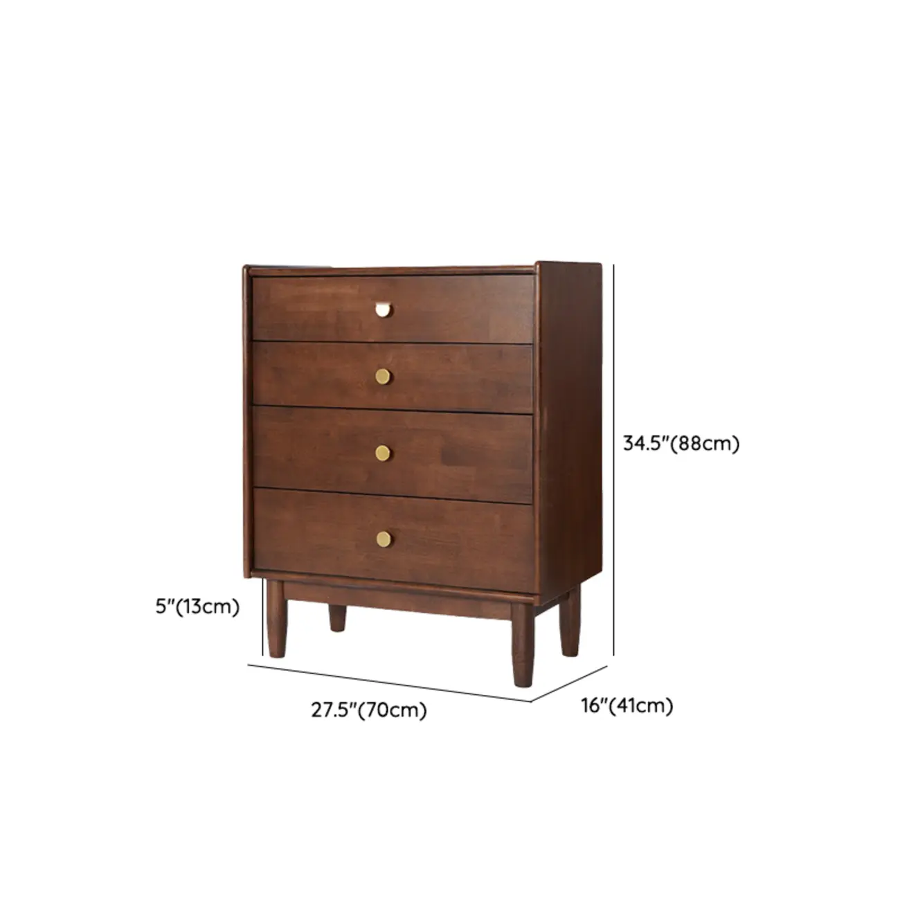 Traditional Brown Wooden Dresser with 6-Soft Closing Drawers #size | homeyfad
