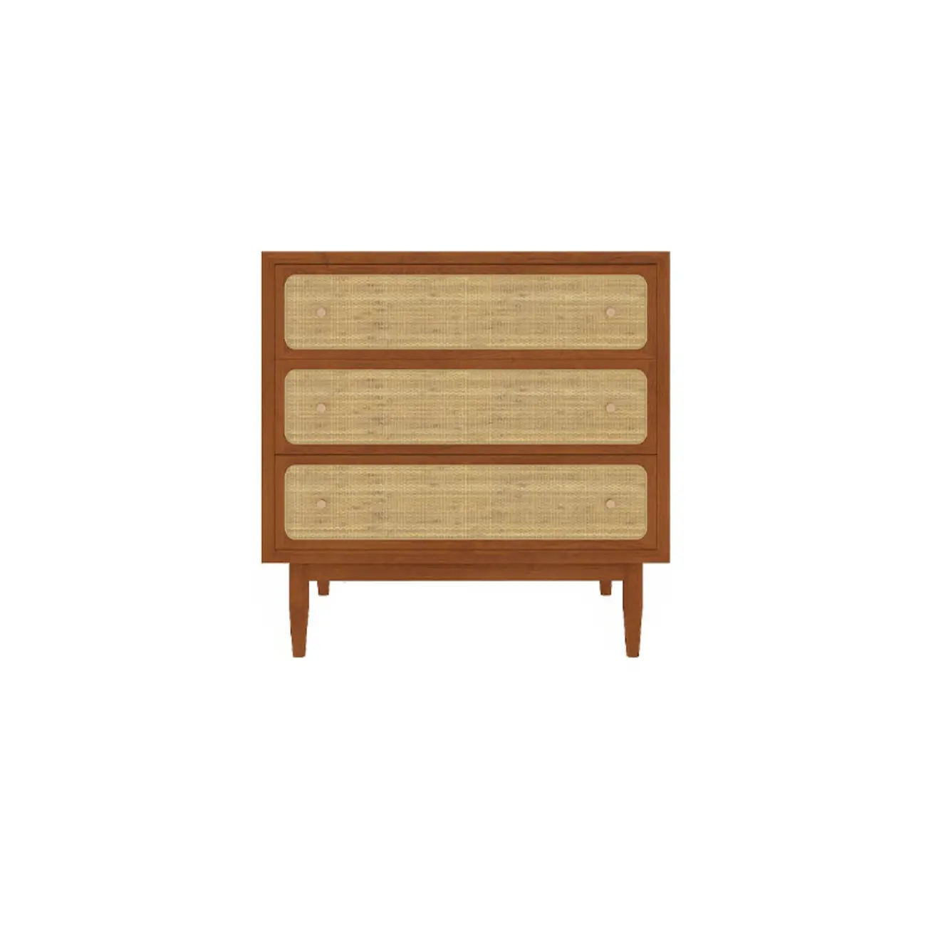 Tropical Wooden Dresser with Drawers and Gold Handles for Home Image - 3 | homeyfad