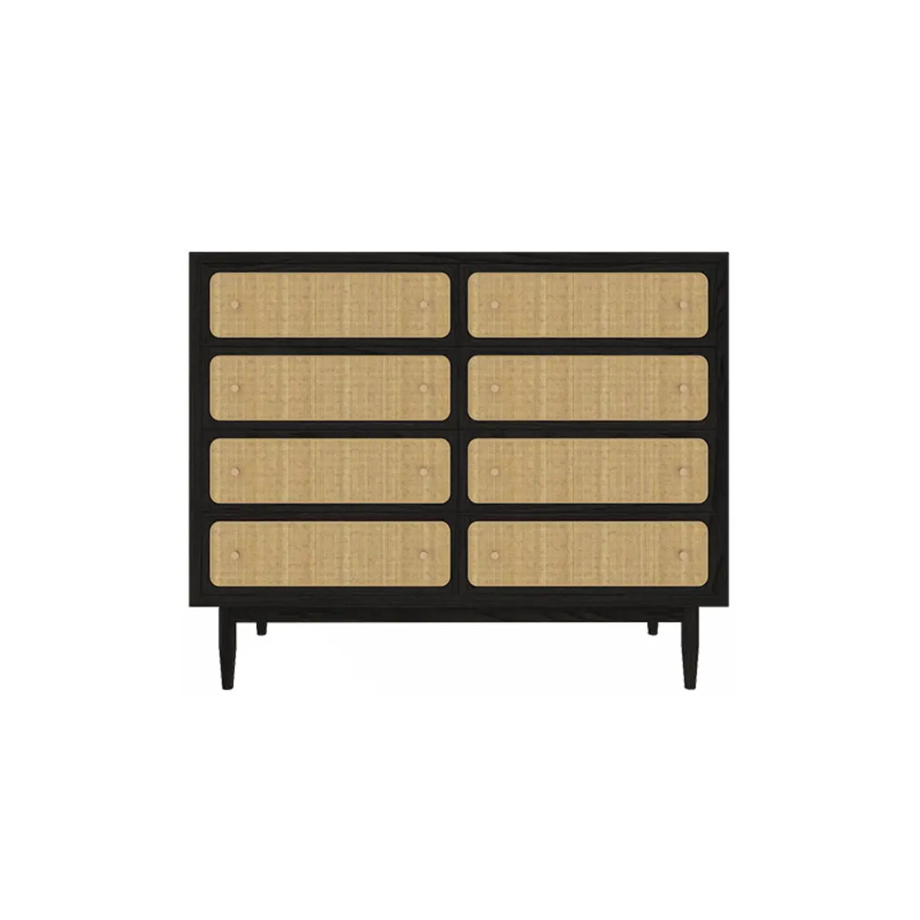 Tropical Wooden Dresser with Drawers and Gold Handles for Home Image - 7 | homeyfad