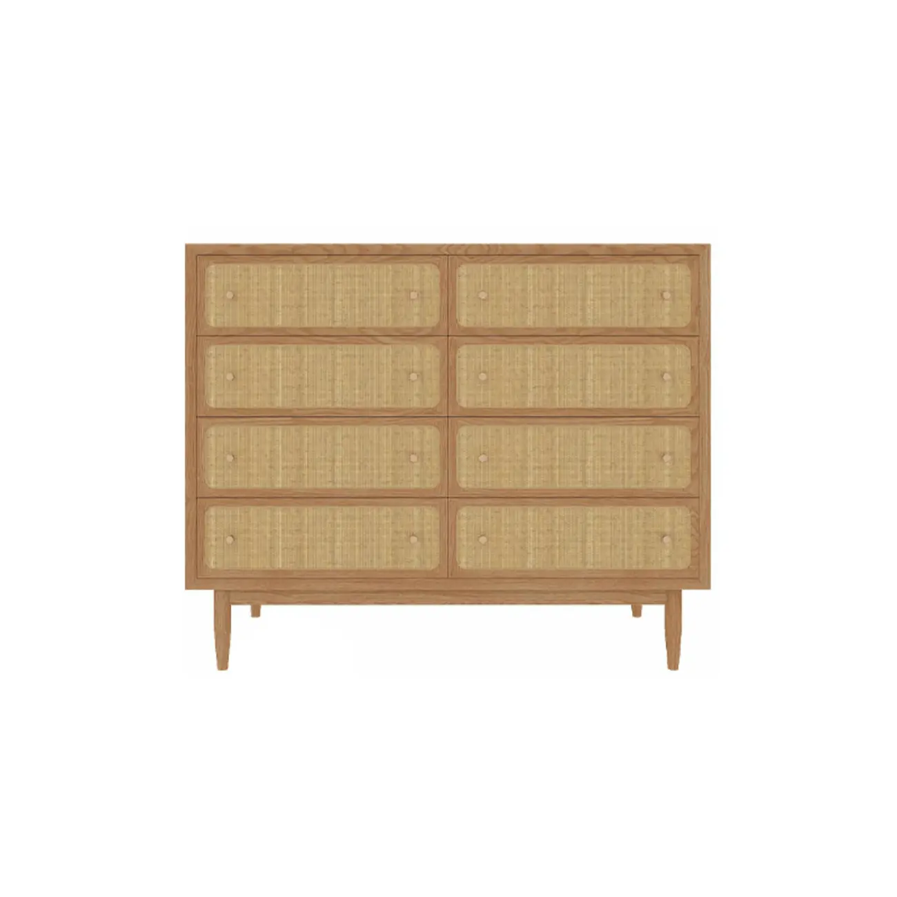 Tropical Wooden Dresser with Drawers and Gold Handles for Home Image - 9 | homeyfad