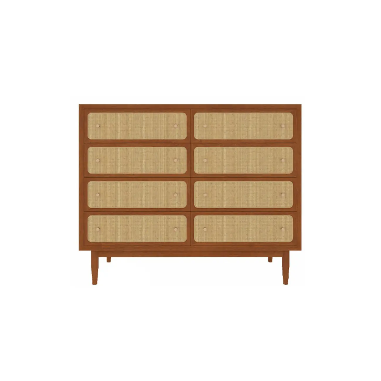 Tropical Wooden Dresser with Drawers and Gold Handles for Home Image - 11 | homeyfad