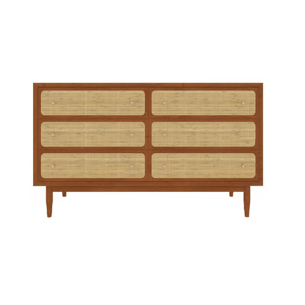 Tropical Wooden Dresser with Drawers and Gold Handles for Home Image - 13 | homeyfad
