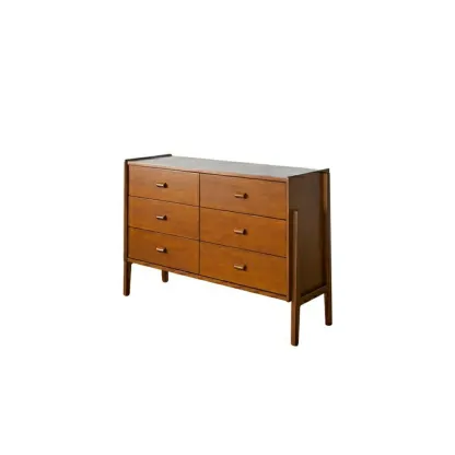 Traditional Brown Wooden Dresser with Self-Close Drawers Image - 3