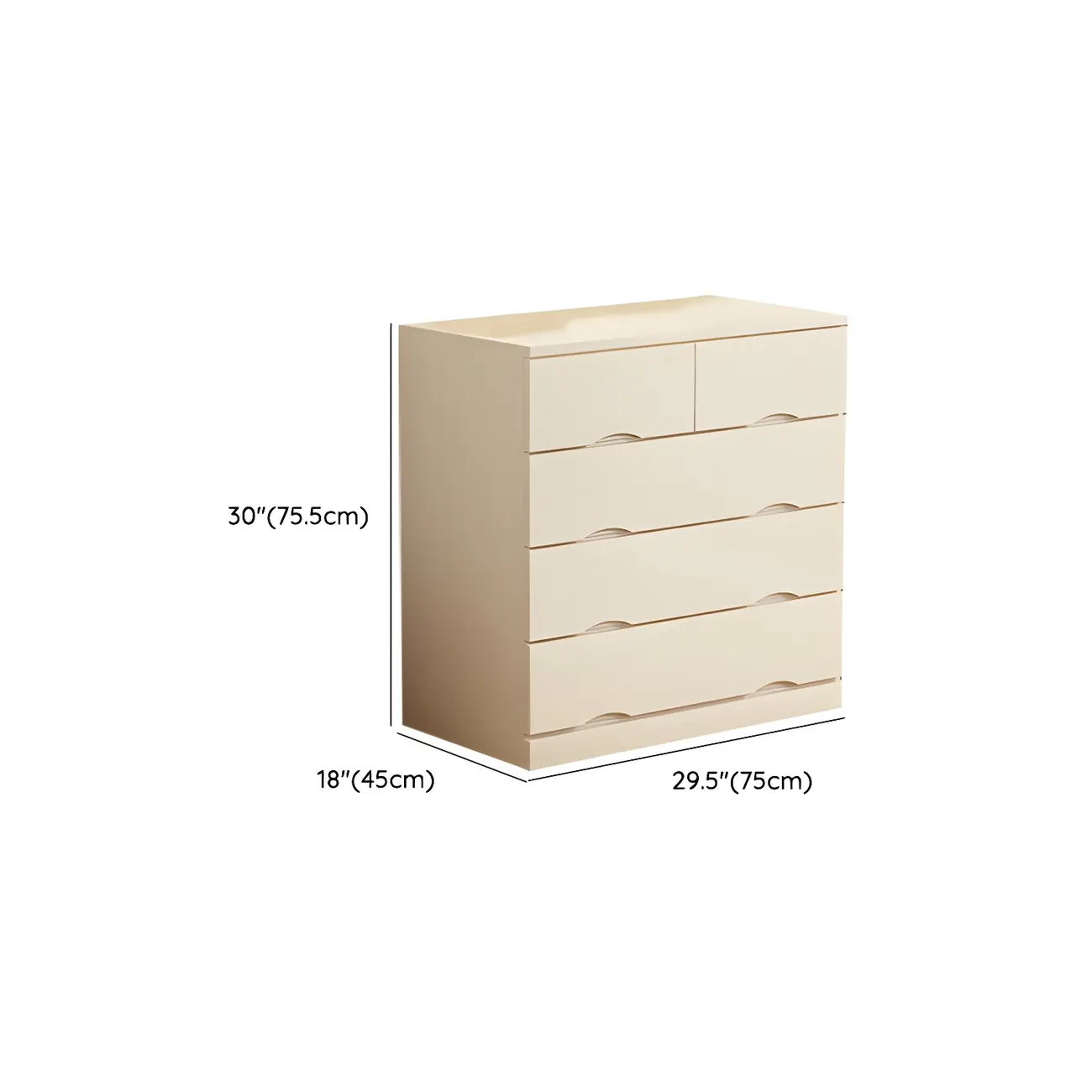 Classic White Wooden Dresser with Silent Drawers for Bedroom #size | homeyfad