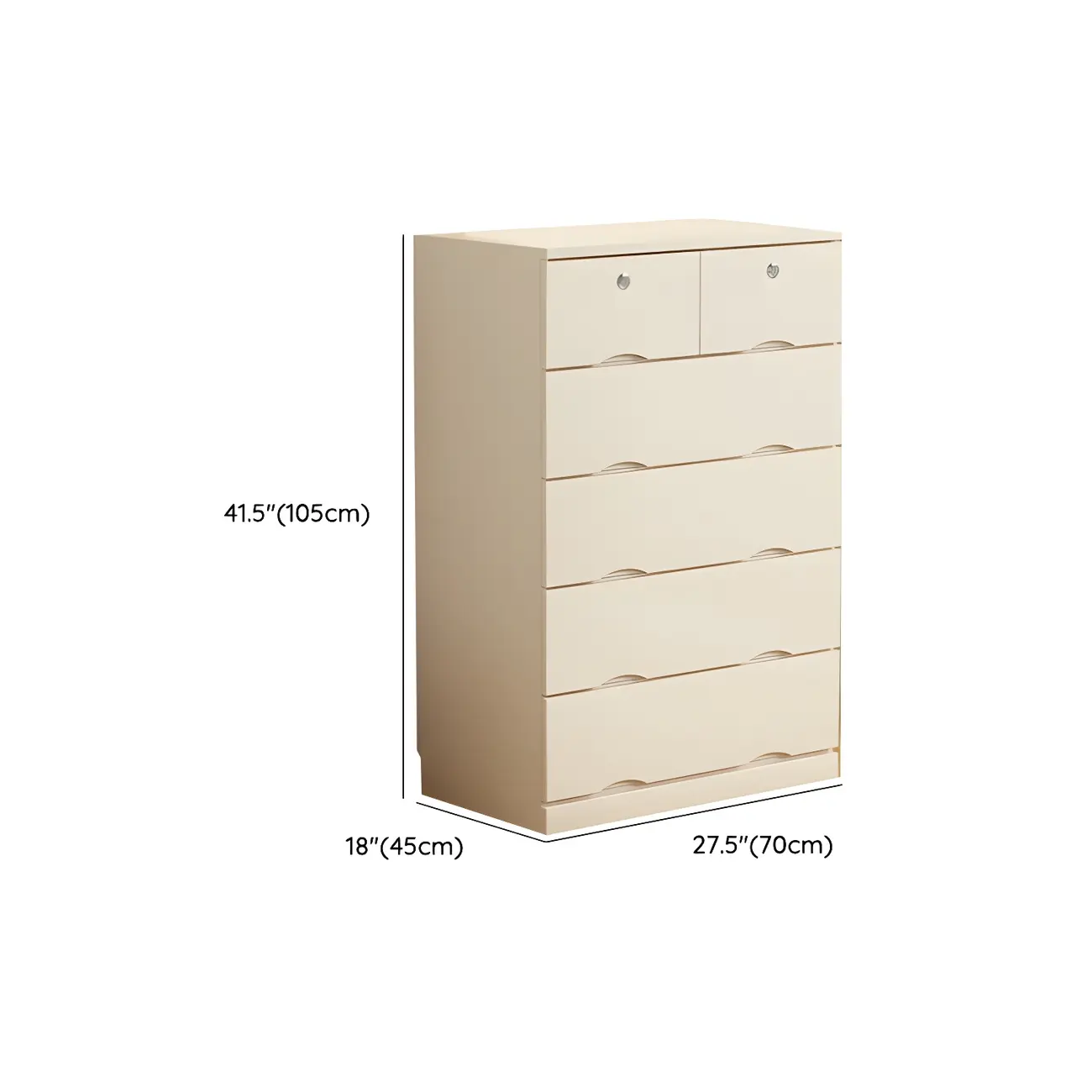 Classic White Wooden Dresser with Silent Drawers for Bedroom Image - 15 | homeyfad