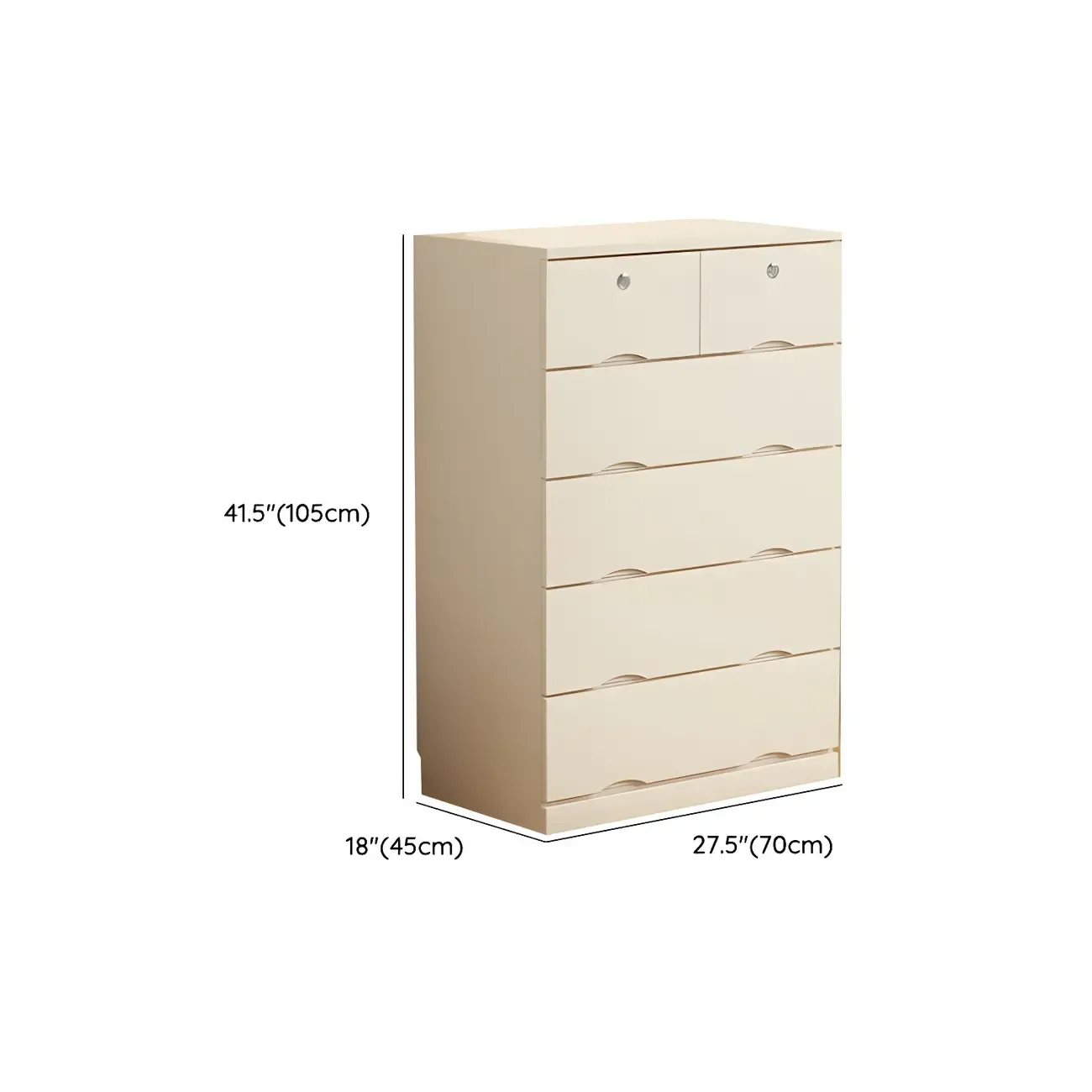 Classic White Wooden Dresser with Silent Drawers for Bedroom Image - 15