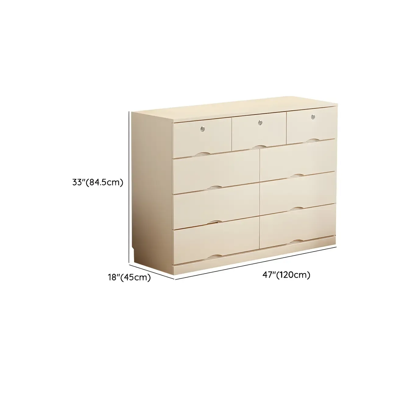 Classic White Wooden Dresser with Silent Drawers for Bedroom Image - 18