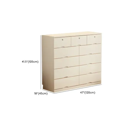 Classic White Wooden Dresser with Silent Drawers for Bedroom Image - 19