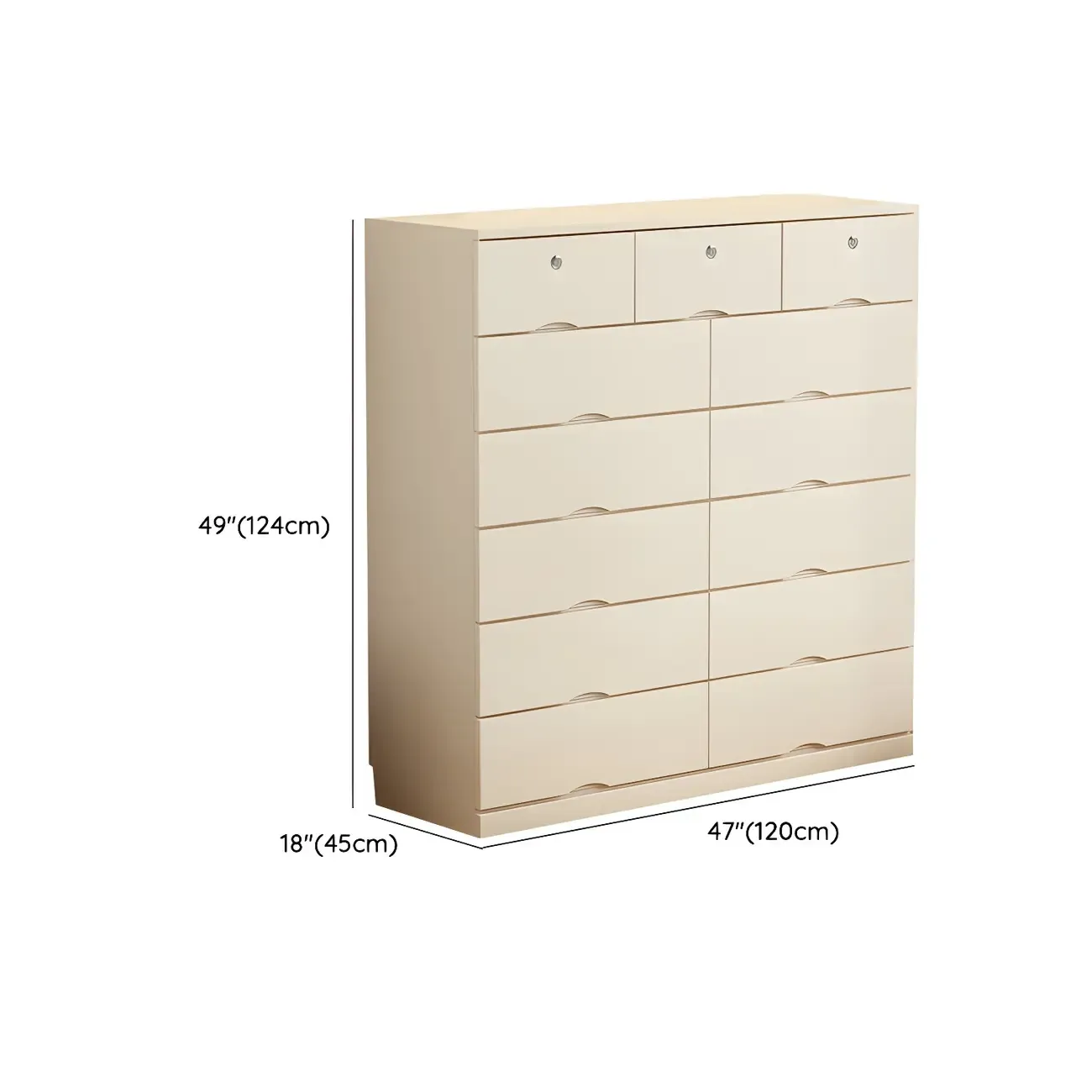 Classic White Wooden Dresser with Silent Drawers for Bedroom Image - 20