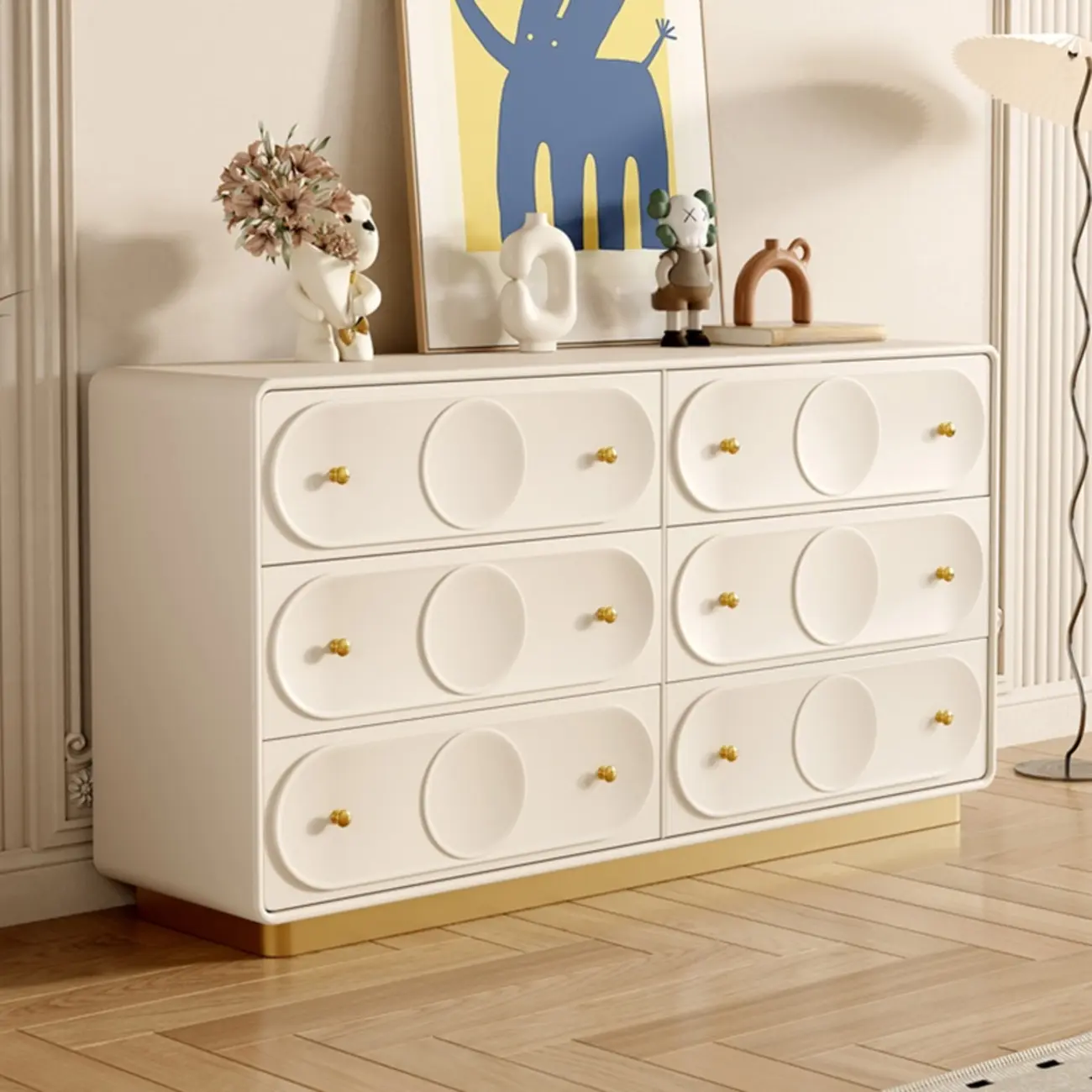 Modern White Wooden Bachelor Chest with Drawers for Bedroom Image - 1 | homeyfad