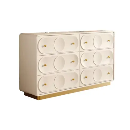 Modern White Wooden Bachelor Chest with Drawers for Bedroom Image - 3