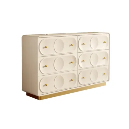 Modern White Wooden Bachelor Chest with Drawers for Bedroom Image - 4