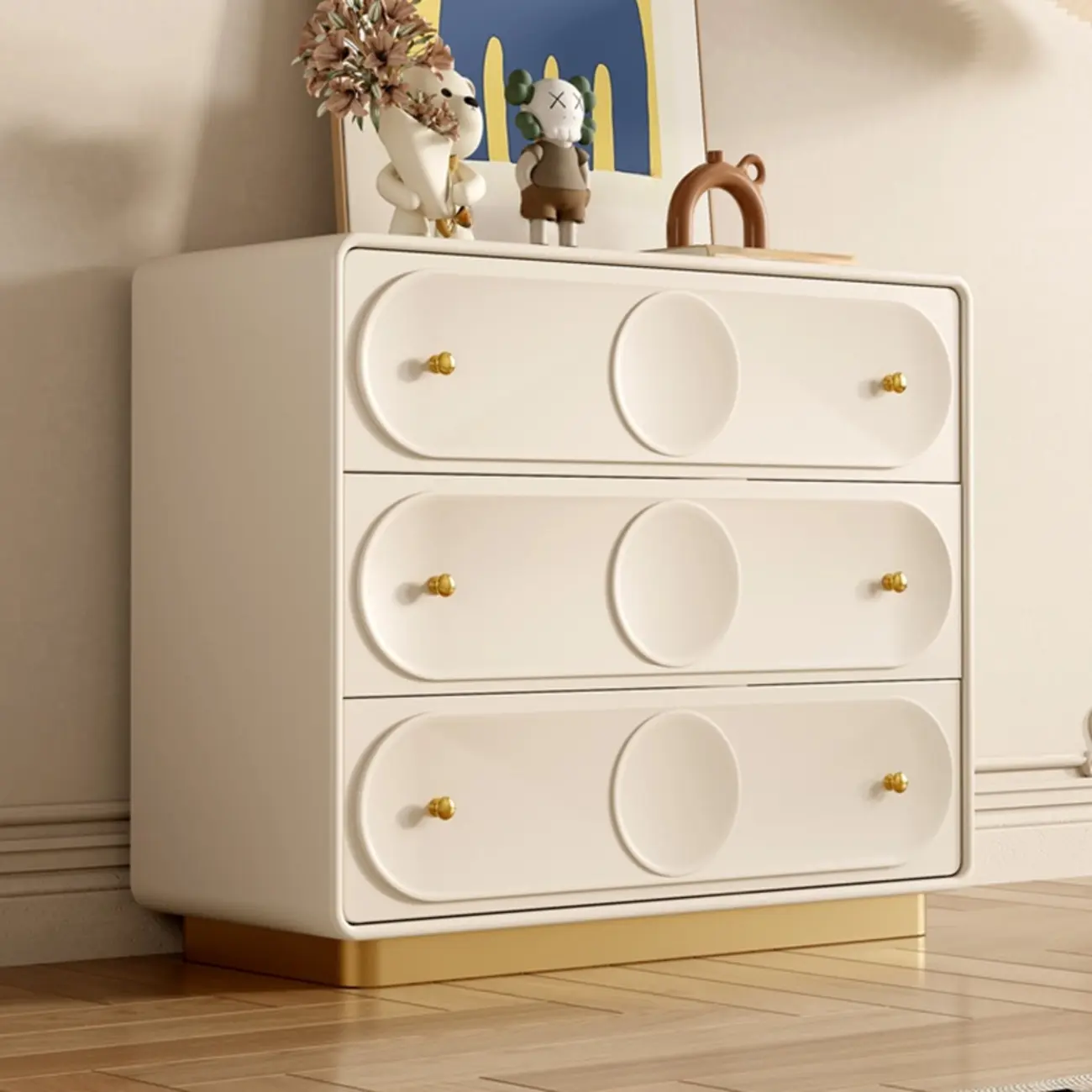 Modern White Wooden Bachelor Chest with Drawers for Bedroom Image - 5 | homeyfad