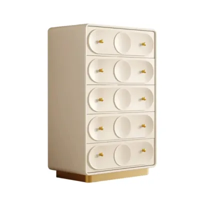 Modern White Wooden Bachelor Chest with Drawers for Bedroom Image - 7