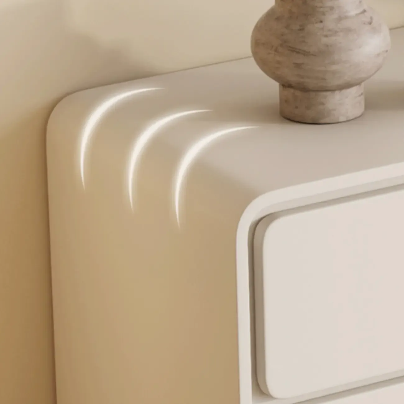 Modern White Wooden Bachelor Chest with Drawers for Bedroom Image - 11