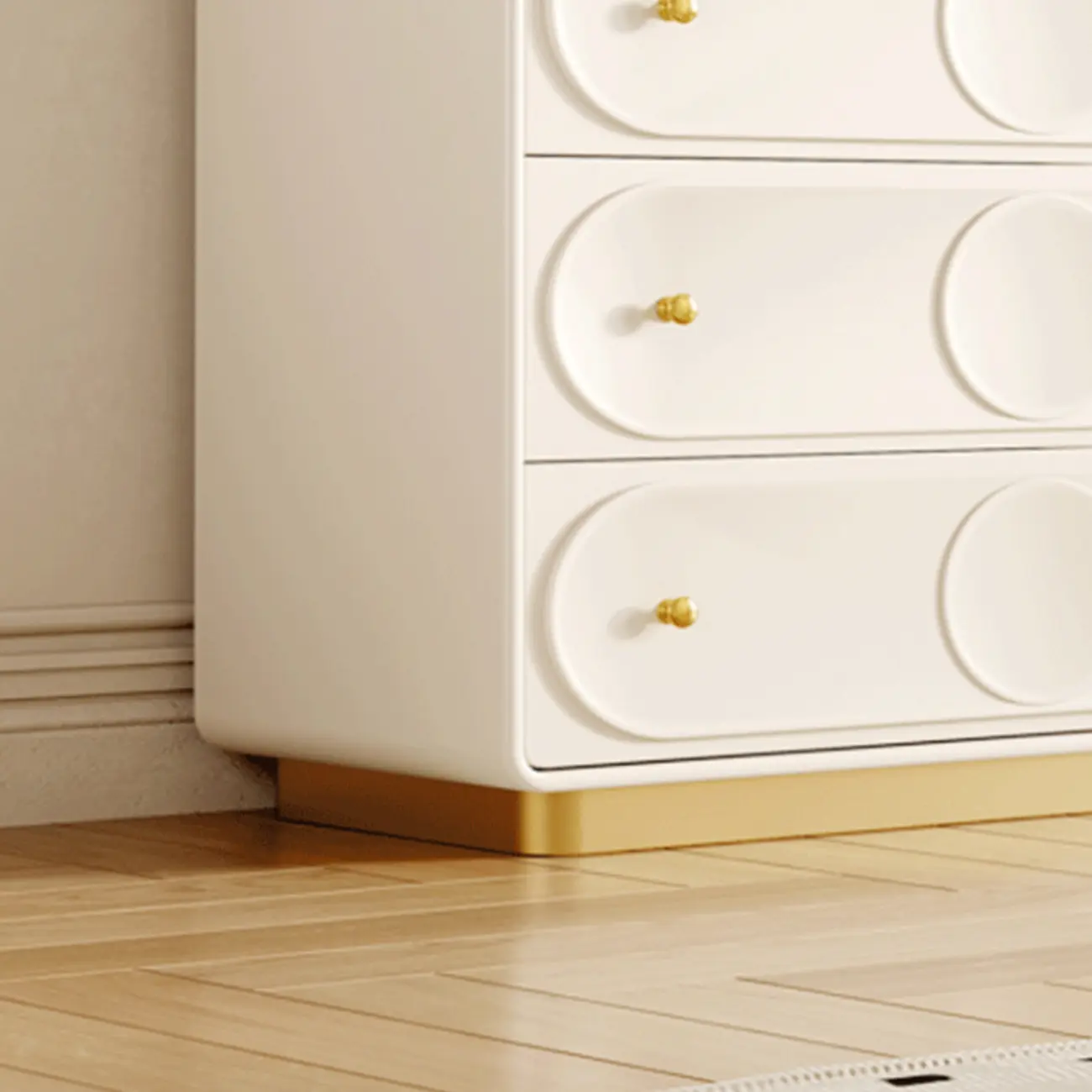 Modern White Wooden Bachelor Chest with Drawers for Bedroom Image - 12 | homeyfad