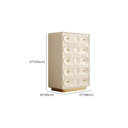 Modern White Wooden Bachelor Chest with Drawers for Bedroom Image - 18