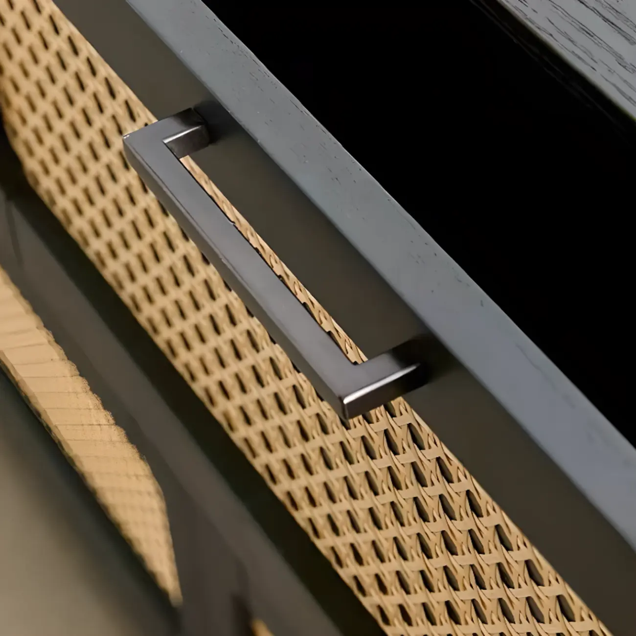 Modern Black Wooden Dresser with Mirror Vanity for Restroom Image - 8 | homeyfad