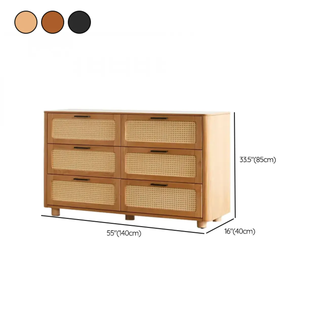 Modern Black Wooden Dresser with Mirror Vanity for Restroom Image - 14 | homeyfad