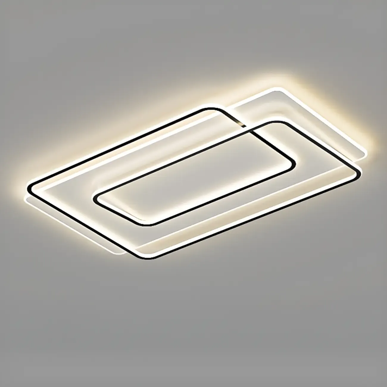 Modern LED Flush Ceiling Light with Third Gear Dimming Image - 7