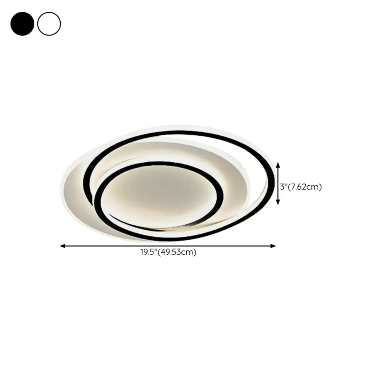 Modern LED Flush Ceiling Light with Third Gear Dimming Image - 18