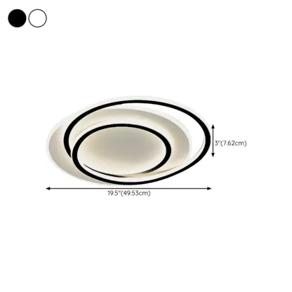 Modern LED Flush Ceiling Light with Third Gear Dimming Image - 18