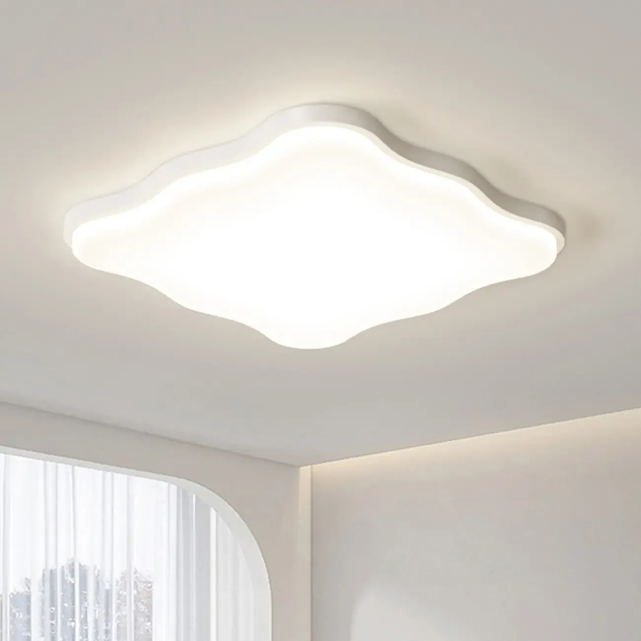 Minimalist LED Flush Ceiling Light for Living Room Decor Image - 3