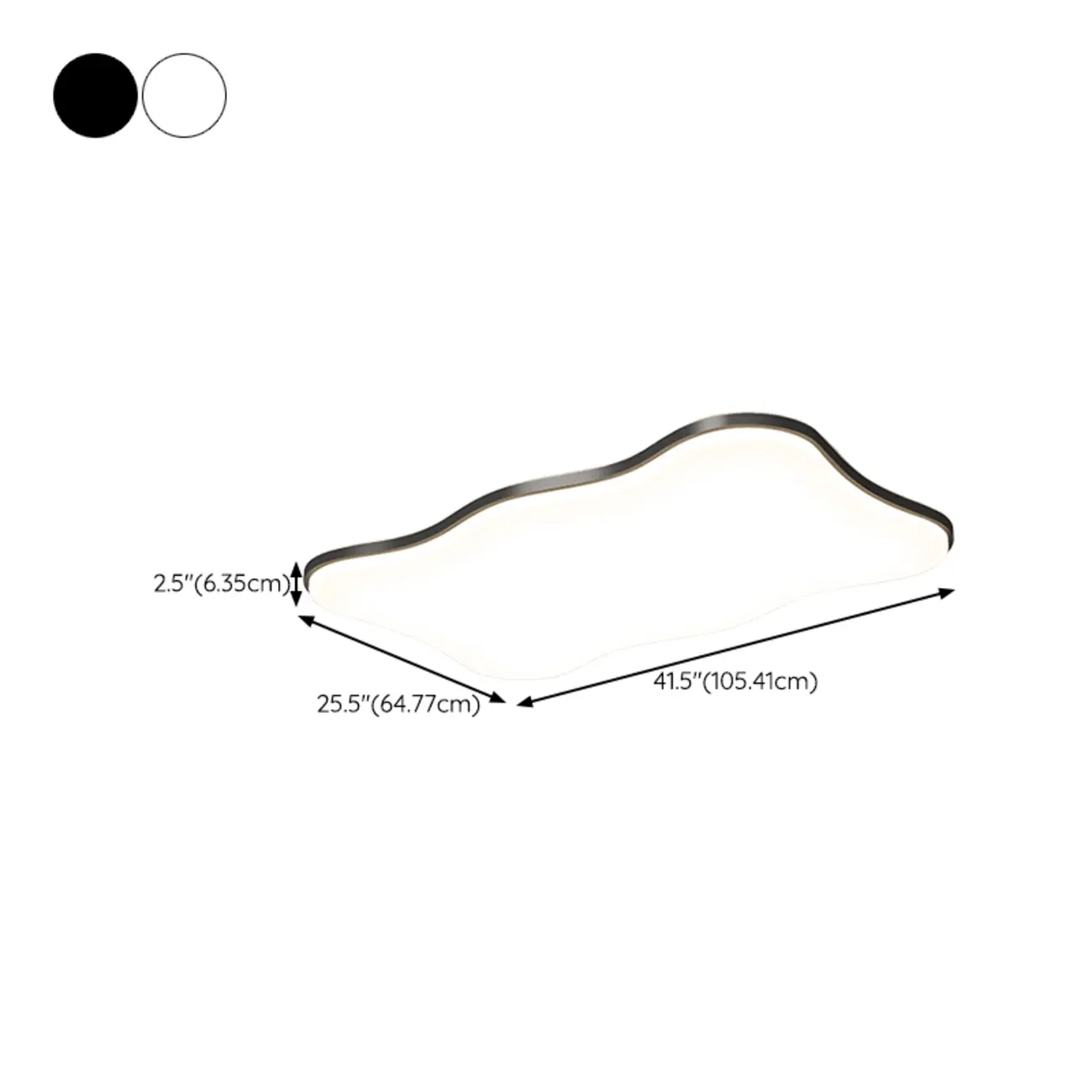 Minimalist LED Flush Ceiling Light for Living Room Decor #size | homeyfad