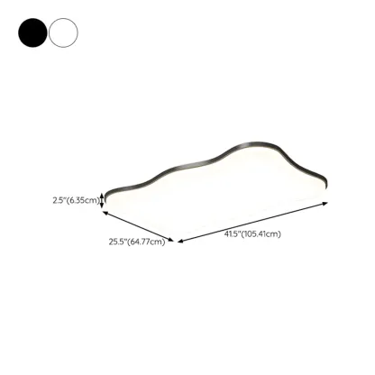 Minimalist LED Flush Ceiling Light for Living Room Decor #size