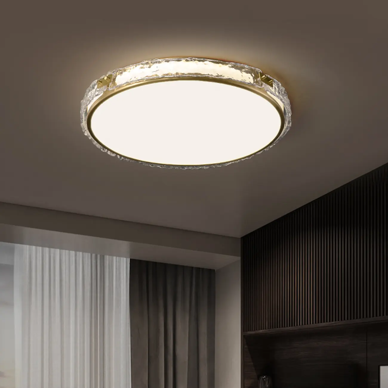 Modern Circle LED Flush Ceiling Light for Living Room Use Image - 1 | homeyfad