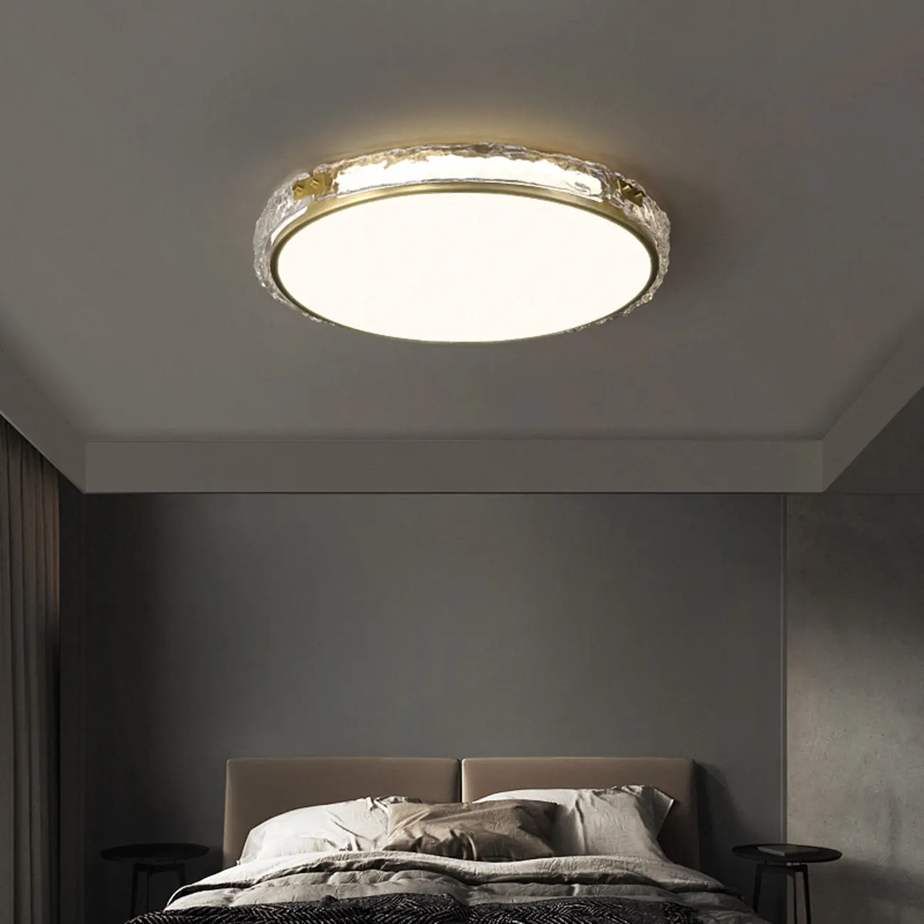 Modern Circle LED Flush Ceiling Light for Living Room Use Image - 4 | homeyfad
