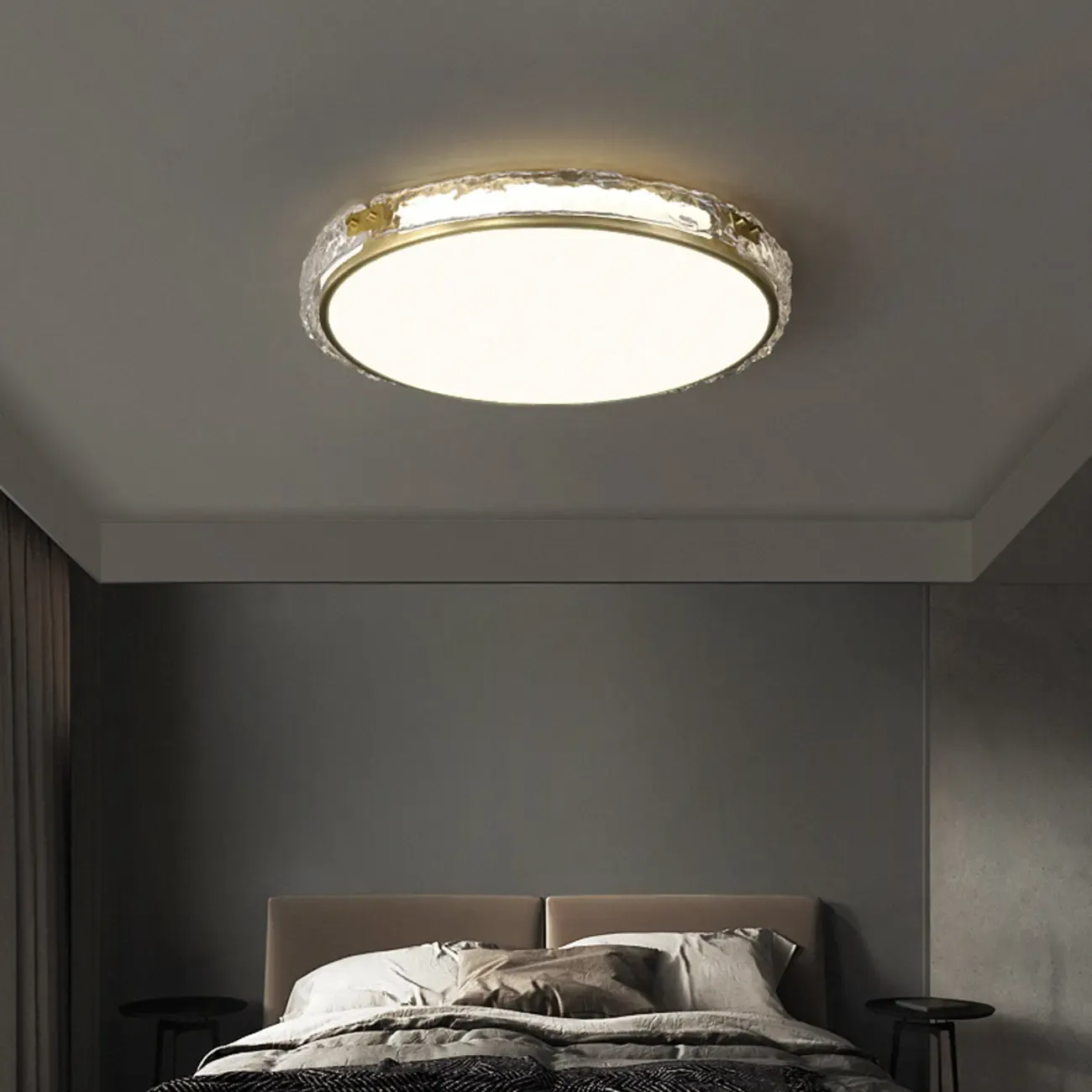 Modern Circle LED Flush Ceiling Light for Living Room Use Image - 4