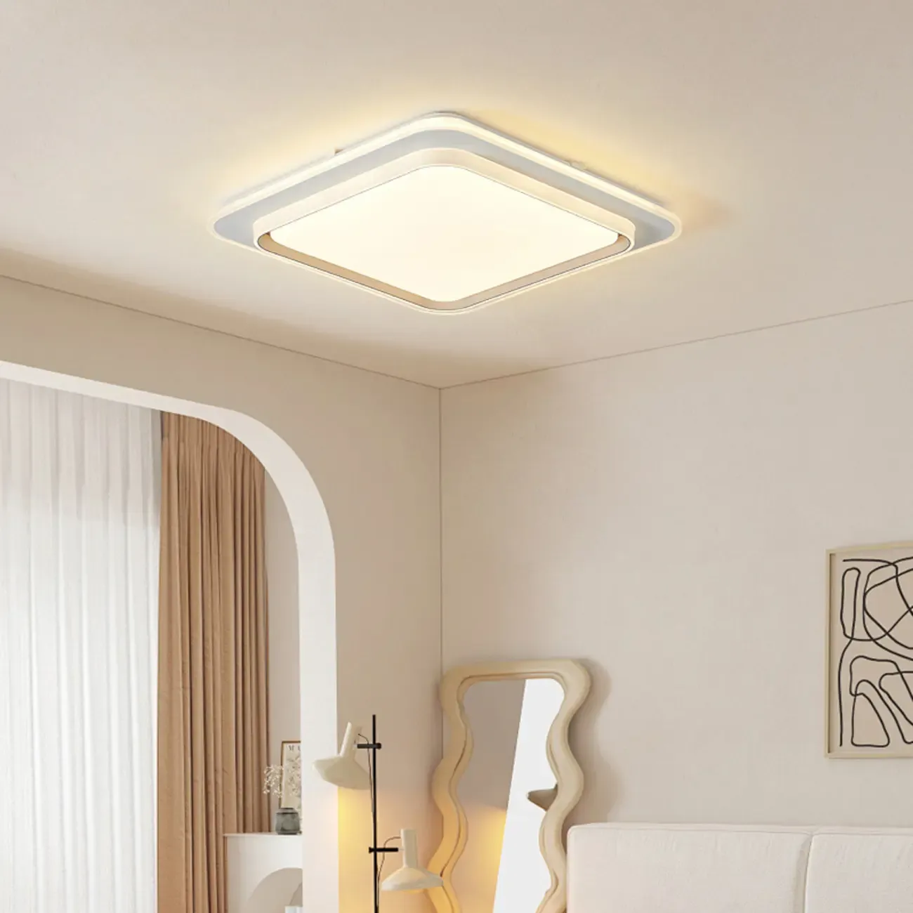 Modern 3-Light LED Flush Ceiling Lamp for Residential Use Image - 2