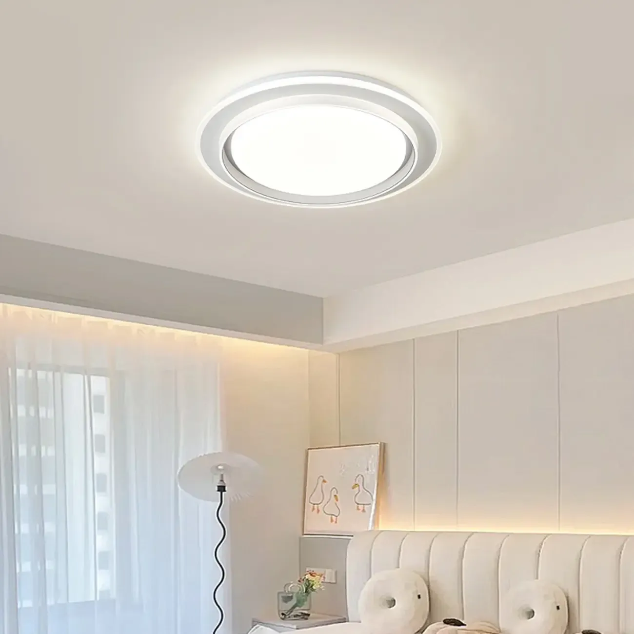 Modern 3-Light LED Flush Ceiling Lamp for Residential Use Image - 3